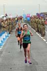 Rebecca Robinson finishing the BUPA Great North Run.